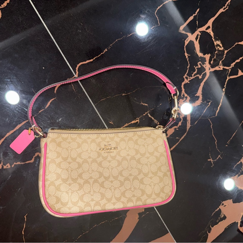 NOLITA 19 Coach Cream and Pink Shoulder Bag with Monogram
